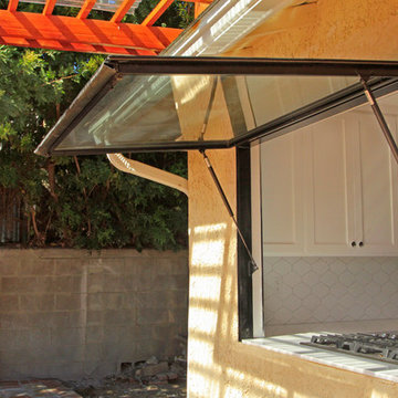 Awning Windows: Side view from patio