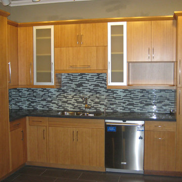 Bamboo Flat Panel Kitchen Cabinets