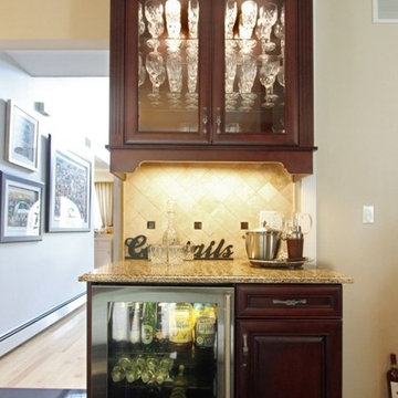 Bar area in a 2 Tone Kitchen Renovation in Morganville, NJ