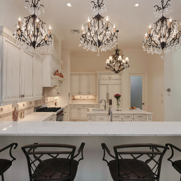 Bar Area with Crystal Chandeliers