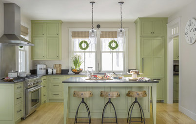 New This Week: 4 Refreshing Kitchens With Green Cabinets