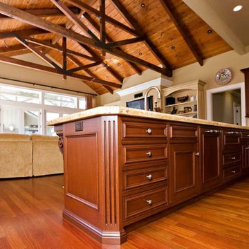 Bay Area traditional kitchen design with custom cabinets