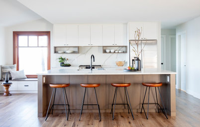 Remodeled Galley Kitchen With Warm Contemporary Style