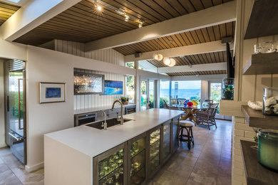 Beach style kitchen photo in Santa Barbara