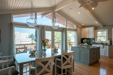 Example of a beach style kitchen design in Grand Rapids