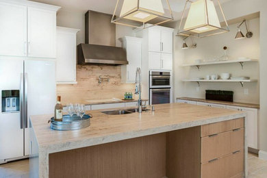 This is an example of a coastal kitchen in Orlando.