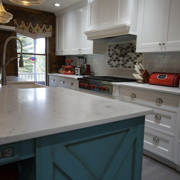 Beaded Inset kitchen with lots of color accents