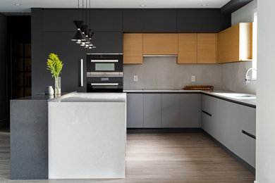 Inspiration for a large contemporary kitchen remodel in Vancouver