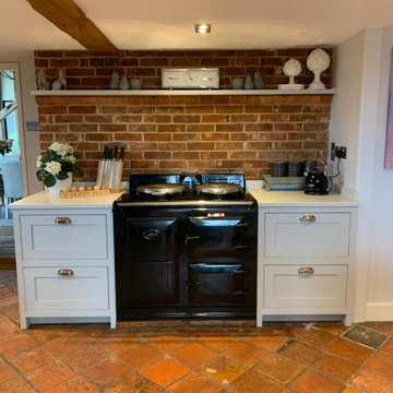 Beautiful country cottage bespoke off-white hand painted kitchen