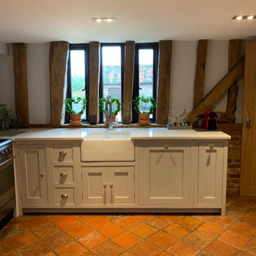 Beautiful country cottage bespoke off-white hand painted kitchen