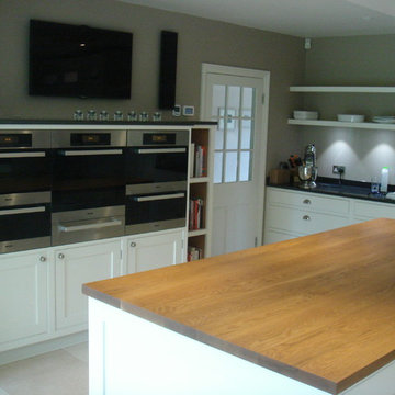 Beautiful hand painted kitchen in Oxfordshire by Liquid Space Design Ltd
