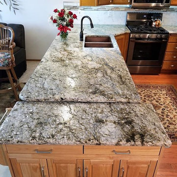 Beautiful Kitchen with Blue Dunes Granite