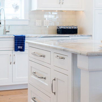 Beautiful White Island with Marble Countertop in Avalon NJ