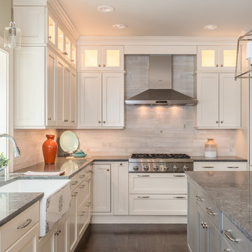 Bedford, MA New Construction Coastal Kitchen