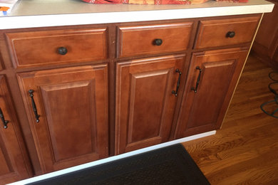 Before Black Distressed Cabinets