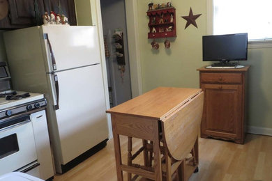 Example of a small transitional galley kitchen design in Chicago