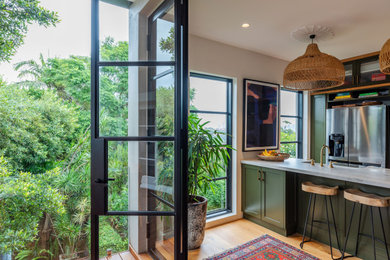 This is an example of an eclectic kitchen in Sydney.