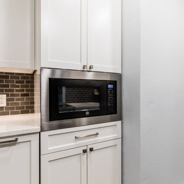 Bertazzoni Built-In Microwave in Upscale Luxury Townhome Kitchen