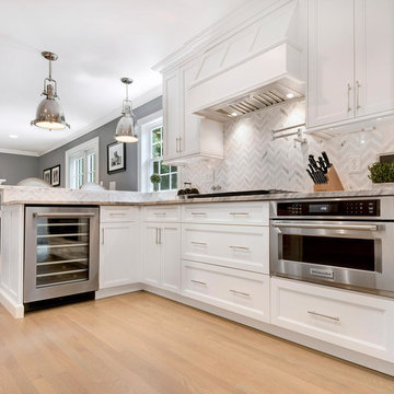 Better than Restoration Hardware Gray and White Kitchen