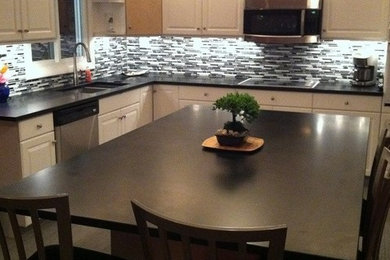 Black Absolute Honed Granite Kitchen
