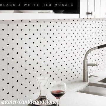 Black & White Hex Mosaic