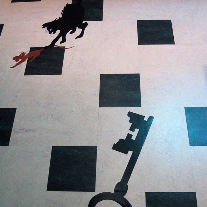 Black And White Linoleum Houzz