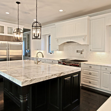Black and White marble kitchen, Denver, CO
