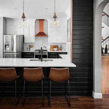 Black and White Updated Traditional Kitchen