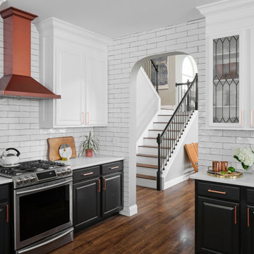 Black and White Updated Traditional Kitchen