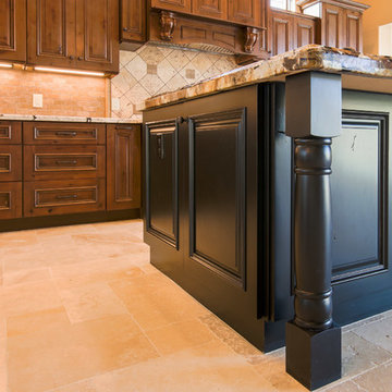 Black and Wood Stained Kitchen and Bathroom - Heritage