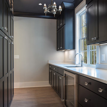 Black Butler Pantry with black ceiling