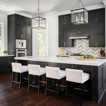 Black Cabinets and White Spaces in Alamo Heights