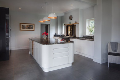 Design ideas for a contemporary kitchen in Wiltshire with an island.