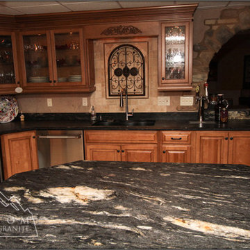 Black Granite Table - Tuscan Kitchen