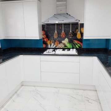 Black Marble Counter top & Worktop Installation for Kitchen