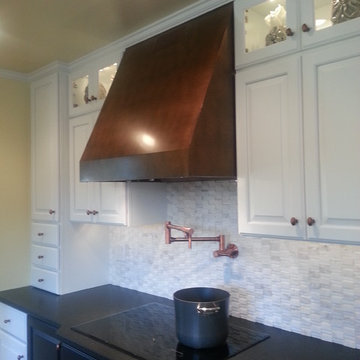 Black, white, and copper Kitchen remodel