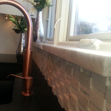 Black, white, and copper Kitchen remodel