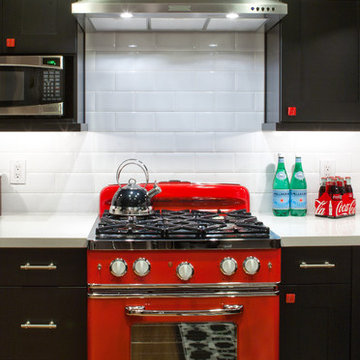 Black, White & Red Kitchen