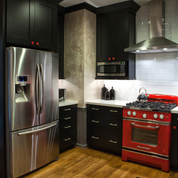 Black, White & Red Kitchen
