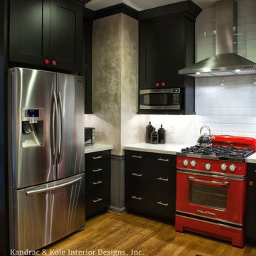 Black, White and Red Kitchen