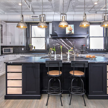 Blending old with new Loft kitchen