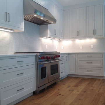 Blond floors/ white cabinets, kitchen