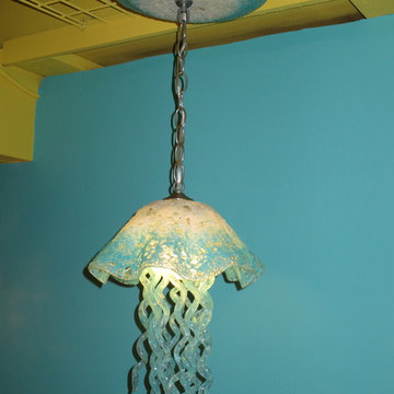 Blown Glass Pendant Light : Jellyfish Light