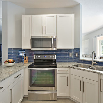 Blue Accent Kitchen Remodel // Bradenton