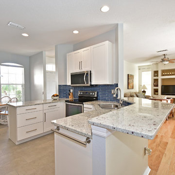 Blue Accent Kitchen Remodel // Bradenton