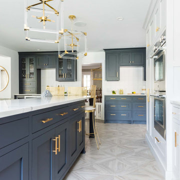 Blue and Gold Interior Renovation