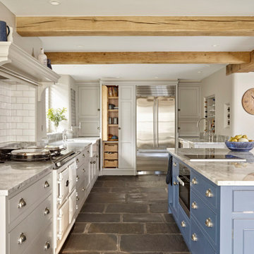 Blue and Grey Classic Kitchen by The Secret Drawer