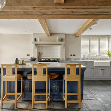 Blue and Grey Classic Kitchen by The Secret Drawer