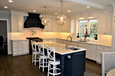 Blue & White & Bling Gorgeous Kitchen Remodel