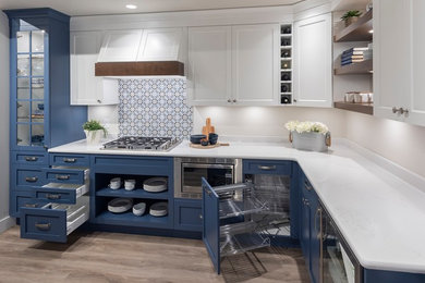 Blue and White Country Kitchen